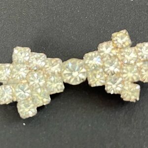 Sparkling  faux Crystal Bow Brooch
